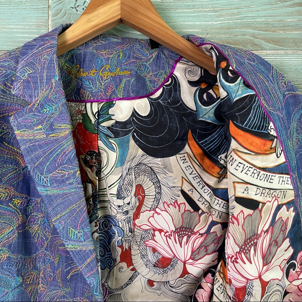 Robert Graham Penelope Woven Jacket - Indigo
